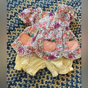 Classic Whimsy Pumpkin diaper set